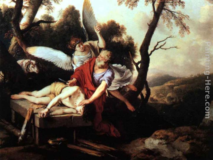 Abraham Sacrificing Isaac painting - Laurent De La Hire Abraham Sacrificing Isaac art painting